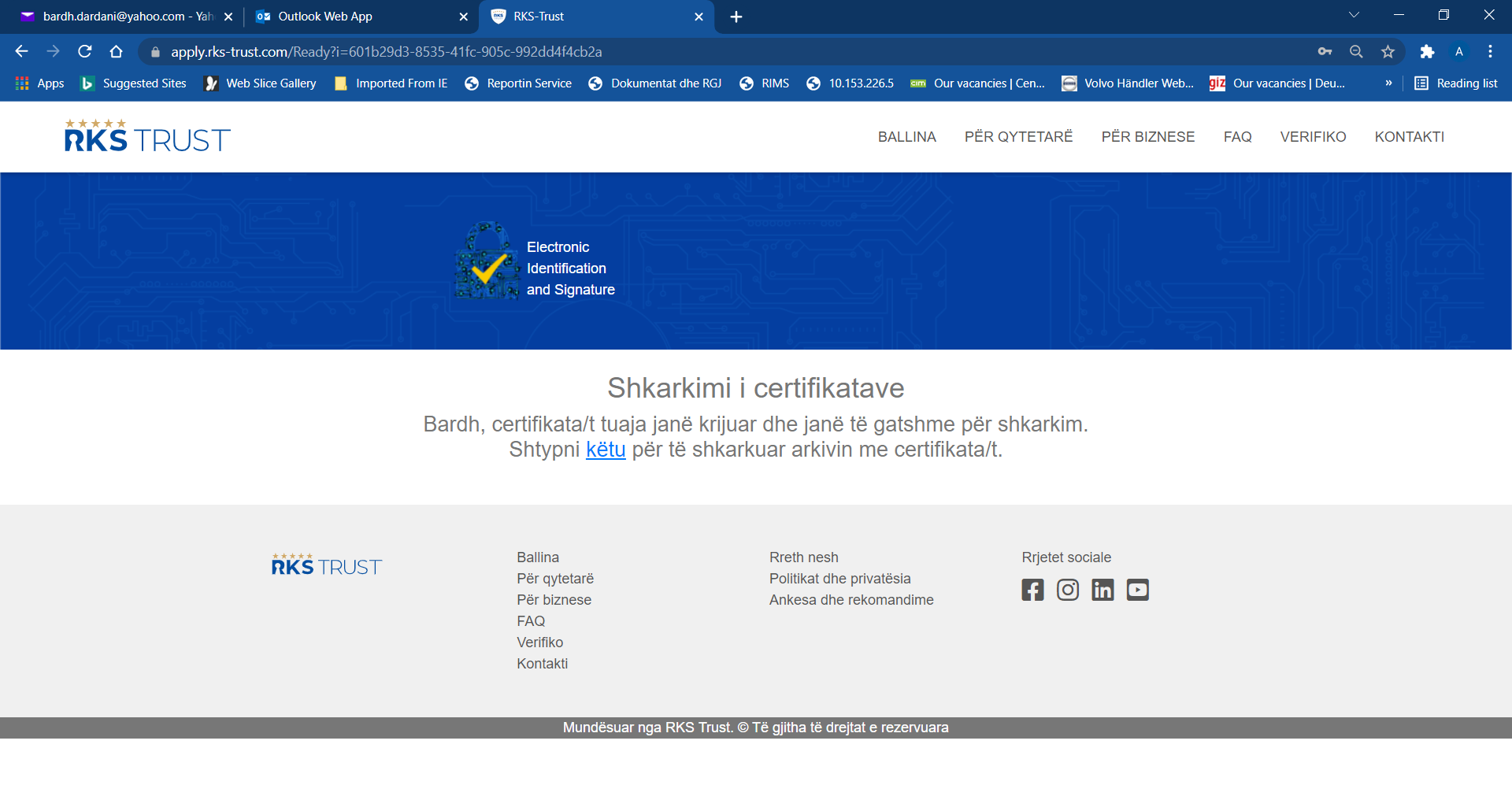 Fig.2.4: Shkarkimi i certifikatave