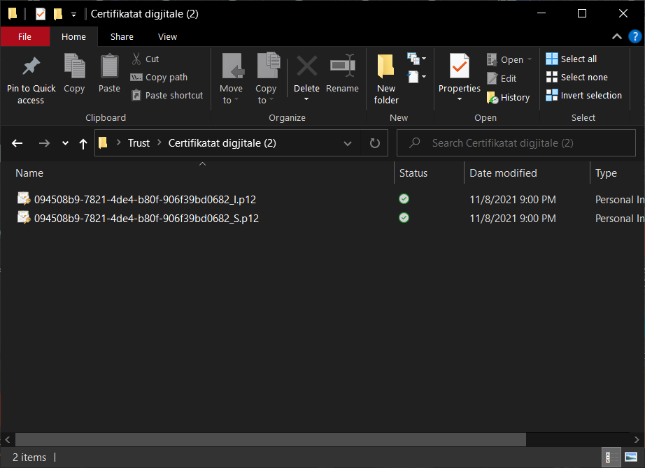 Fig.2.6: Extraktimi i certifikatave nga Zip fajli.